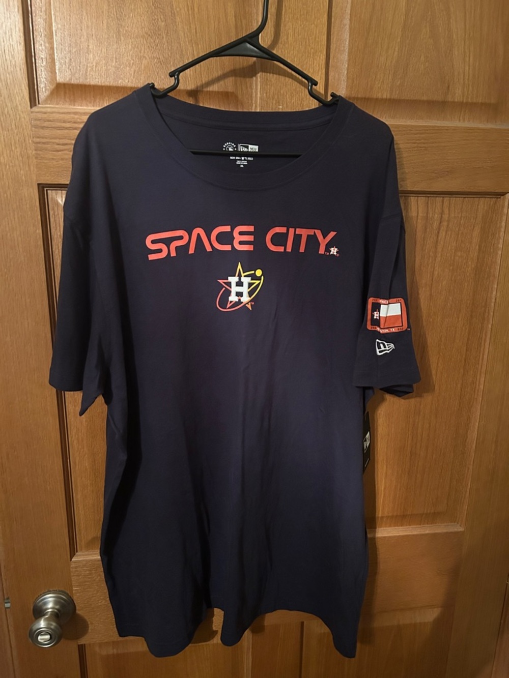 Houston Astros New Era Space City Graphic Tee in Navy with Orange Accents